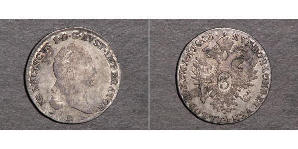 3 Крейцер Габсбургская империя (1526-1804) / Священная Римская империя (962-1806) Медь Francis II, Holy Roman Emperor (1768 - 1835)