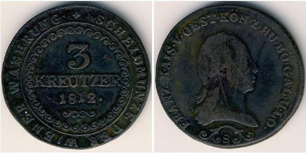 3 Крейцер Австрійська імперія (1804-1867) Мідь Francis II, Holy Roman Emperor (1768 - 1835)