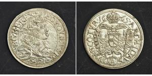 3 Крейцер Австрія Срібло Леопольд I Габсбург(1640-1705)