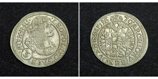 3 Крейцер Священна Римська імперія (962-1806) Срібло Леопольд I Габсбург(1640-1705)