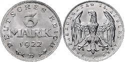 3 Марка Веймарская республика (1918-1933) Алюминий 
