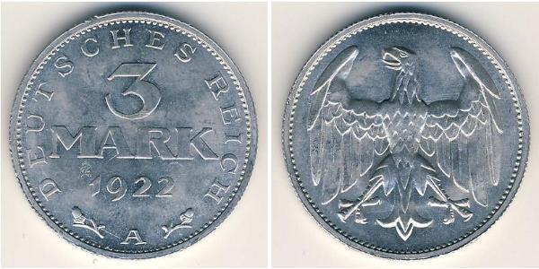 3 Марка Веймарская республика (1918-1933) Алюминий 