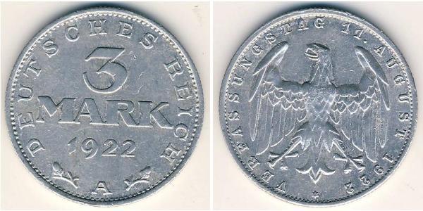 3 Марка Веймарская республика (1918-1933) Алюминий 