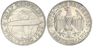 3 Марка Веймарская республика (1918-1933) Серебро 