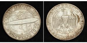 3 Марка Веймарская республика (1918-1933) Серебро 