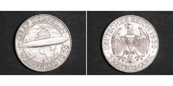 3 Марка Веймарская республика (1918-1933) Серебро 