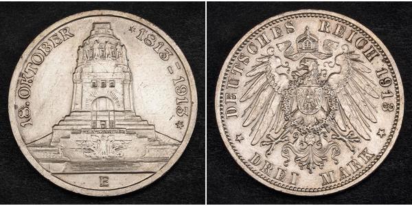 3 Марка Германия Серебро 