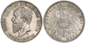 3 Марка Германская империя (1871-1918) Серебро 