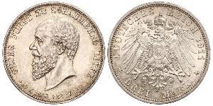 3 Марка Германская империя (1871-1918) Серебро 
