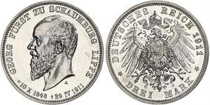 3 Марка Германская империя (1871-1918) Серебро 