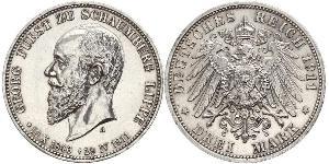 3 Марка Германская империя (1871-1918) Серебро 