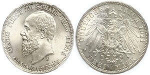 3 Марка Германская империя (1871-1918) Серебро 