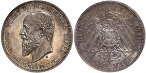 3 Марка Германская империя (1871-1918) Серебро 