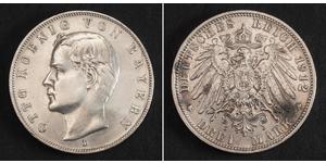 3 Марка Королевство Бавария (1806 - 1918) Серебро Отто I (король Баварии)(1848 – 1916)