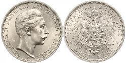 3 Марка Пруссия (королевство) (1701-1918) Серебро Wilhelm II, German Emperor (1859-1941)