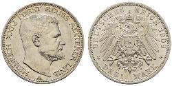 3 Марка Рейсс (старшей линии) (1778 - 1918) Серебро Heinrich XXIV, Prince Reuss of Greiz