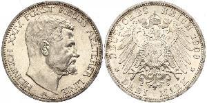 3 Марка Рейсс (старшей линии) (1778 - 1918) Серебро Heinrich XXIV, Prince Reuss of Greiz