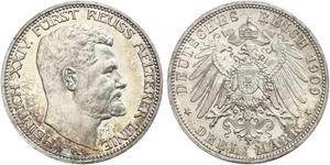 3 Марка Рейсс (старшей линии) (1778 - 1918) Серебро Heinrich XXIV, Prince Reuss of Greiz