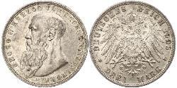 3 Марка Саксен-Мейнинген (1680 - 1918) Серебро Георг II (герцог Саксен-Мейнингена)