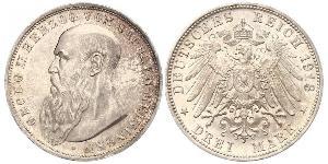 3 Марка null Срібло Georg II, Duke of Saxe-Meiningen