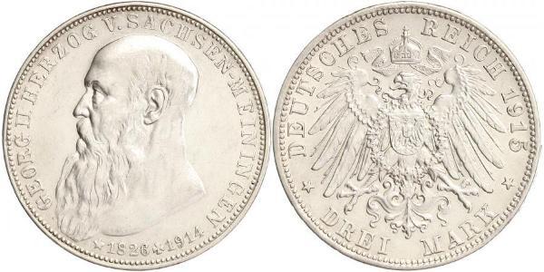 3 Марка null Срібло Georg II, Duke of Saxe-Meiningen