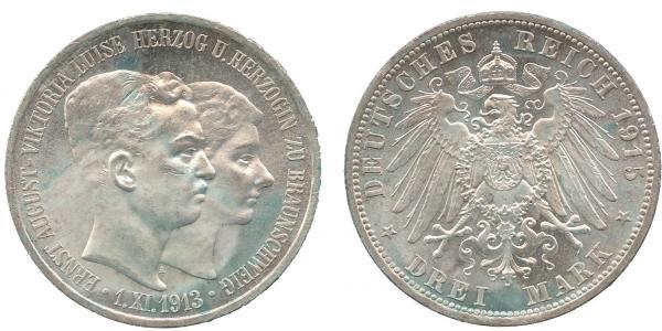 3 Марка null Срібло Ernest Augustus, Duke of Brunswick (1887 - 1953)