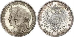 3 Марка Ангальт-Дессау (1603 -1863) Срібло Friedrich II, Duke of Anhalt (1856 – 1918)