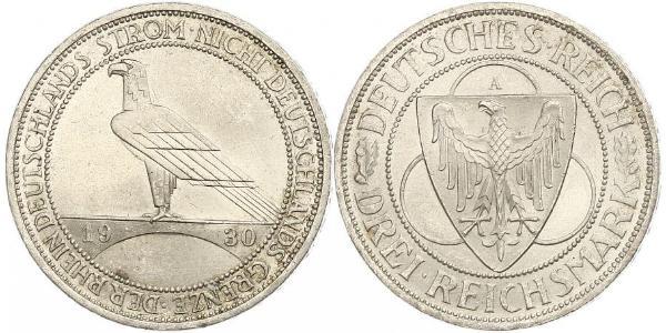 3 Марка Веймарська республіка (1918-1933) Срібло 