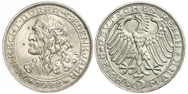 3 Марка Веймарська республіка (1918-1933) Срібло 