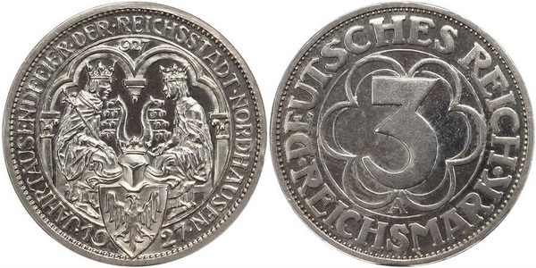 3 Марка Веймарська республіка (1918-1933) Срібло 