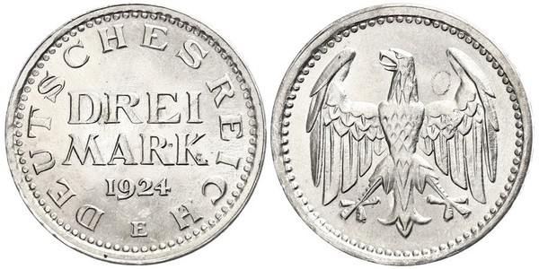 3 Марка Веймарська республіка (1918-1933) Срібло 