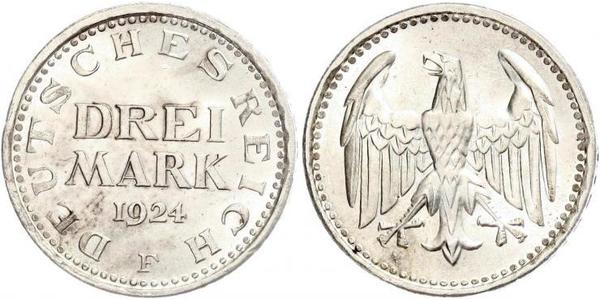3 Марка Веймарська республіка (1918-1933) Срібло 