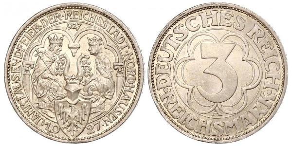 3 Марка Веймарська республіка (1918-1933) Срібло 