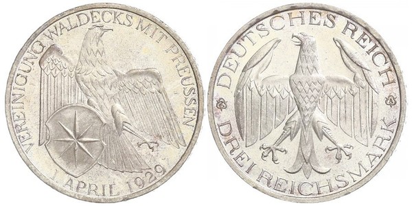 3 Марка Веймарська республіка (1918-1933) Срібло 