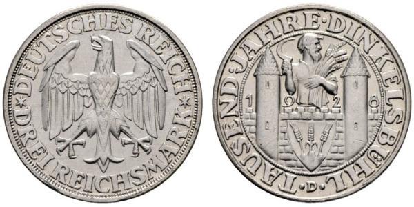 3 Марка Веймарська республіка (1918-1933) Срібло 