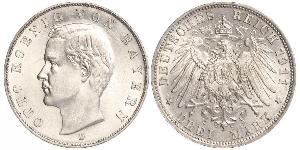 3 Марка Королівство Баварія (1806 - 1918) Срібло Otto of Bavaria (1848 – 1916)