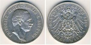 3 Марка Королівство Пруссія (1701-1918) Срібло Wilhelm II, German Emperor (1859-1941)