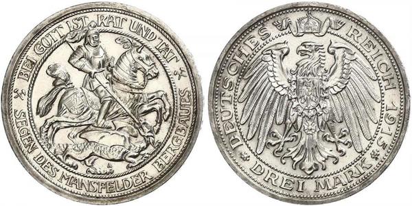 3 Марка Королівство Пруссія (1701-1918) Срібло Wilhelm II, German Emperor (1859-1941)
