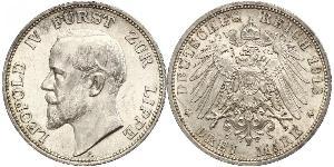 3 Марка Липпе-Детмольд (1123 - 1918) Срібло Leopold IV, Prince of Lippe