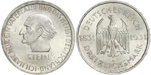 3 Марка / 3 Reichsmark Веймарская республика (1918-1933) Серебро 
