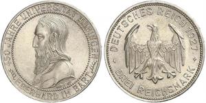 3 Марка / 3 Reichsmark Веймарська республіка (1918-1933) Срібло 