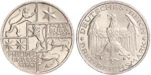 3 Марка / 3 Reichsmark Веймарська республіка (1918-1933) Срібло 