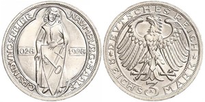 3 Марка / 3 Reichsmark Веймарська республіка (1918-1933) Срібло 