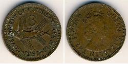 3 Міль Британський Кіпр (1878 - 1960) Бронза Єлизавета II (1926-2022)