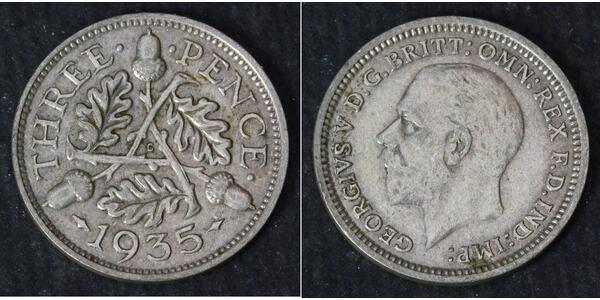 3 Пенни Великобритания (1922-) Серебро Георг V (1865-1936)