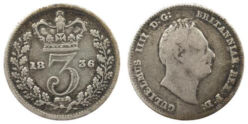 3 Пенни Соединённое королевство Великобритании и Ирландии (1801-1922) Серебро Вильгельм IV (1765-1837)