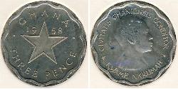 3 Penny Ghana Copper/Nickel 