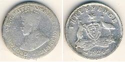 3 Пені Австралія (1788 - 1939) Срібло Георг V (1865-1936)