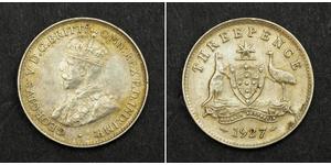 3 Пені Австралія (1788 - 1939) Срібло Георг V (1865-1936)