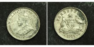 3 Пені Австралія (1788 - 1939) Срібло Георг V (1865-1936)